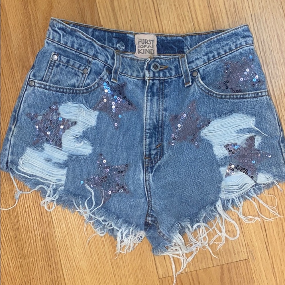 Lf star jean shorts